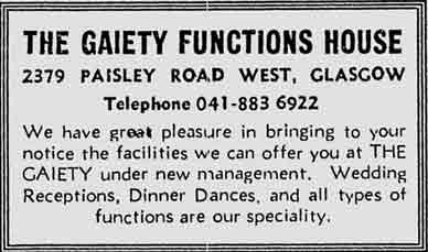 Gaiety advert 1977